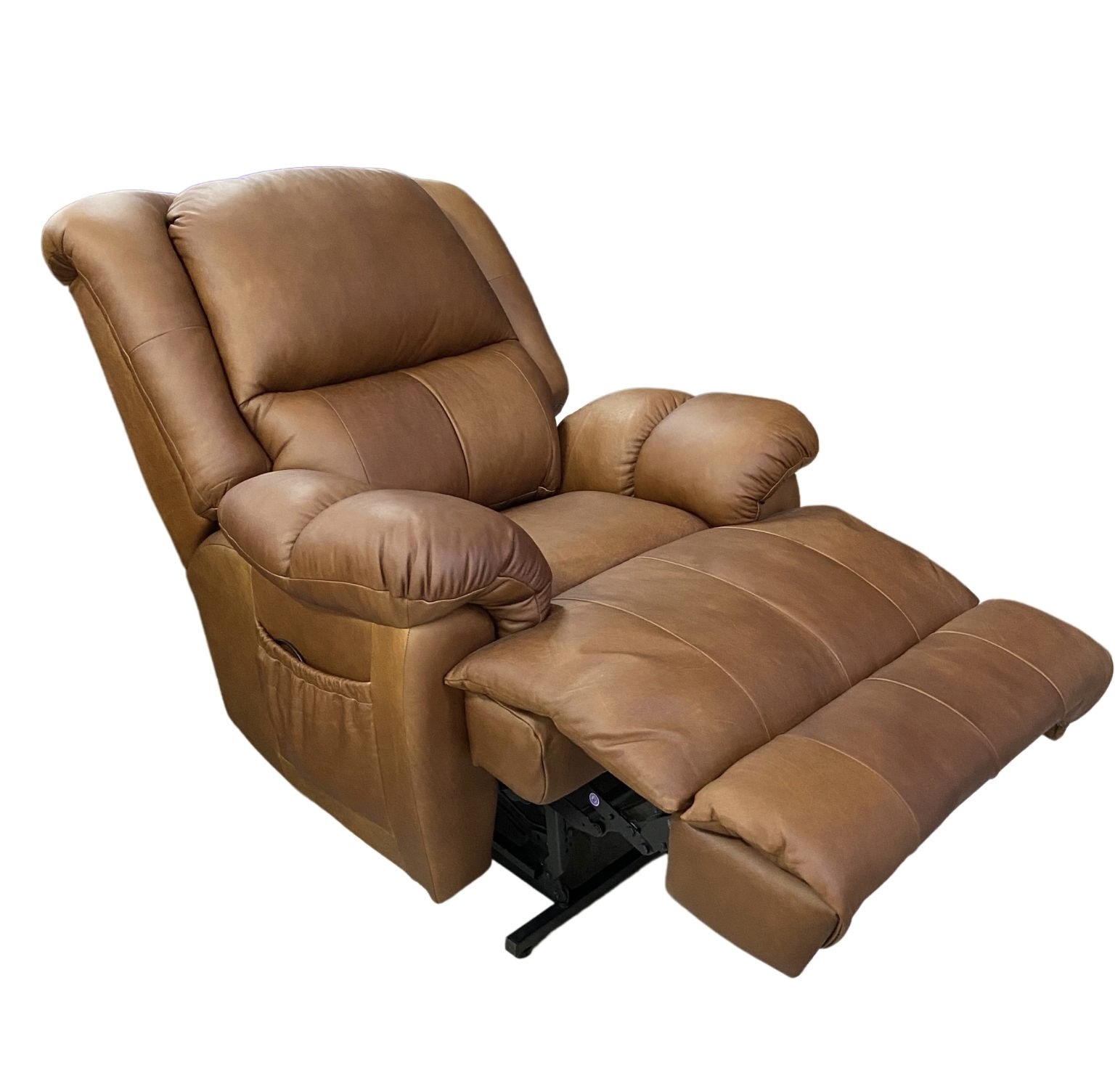 Divan High Lift Leather Recliner Chair Rear View