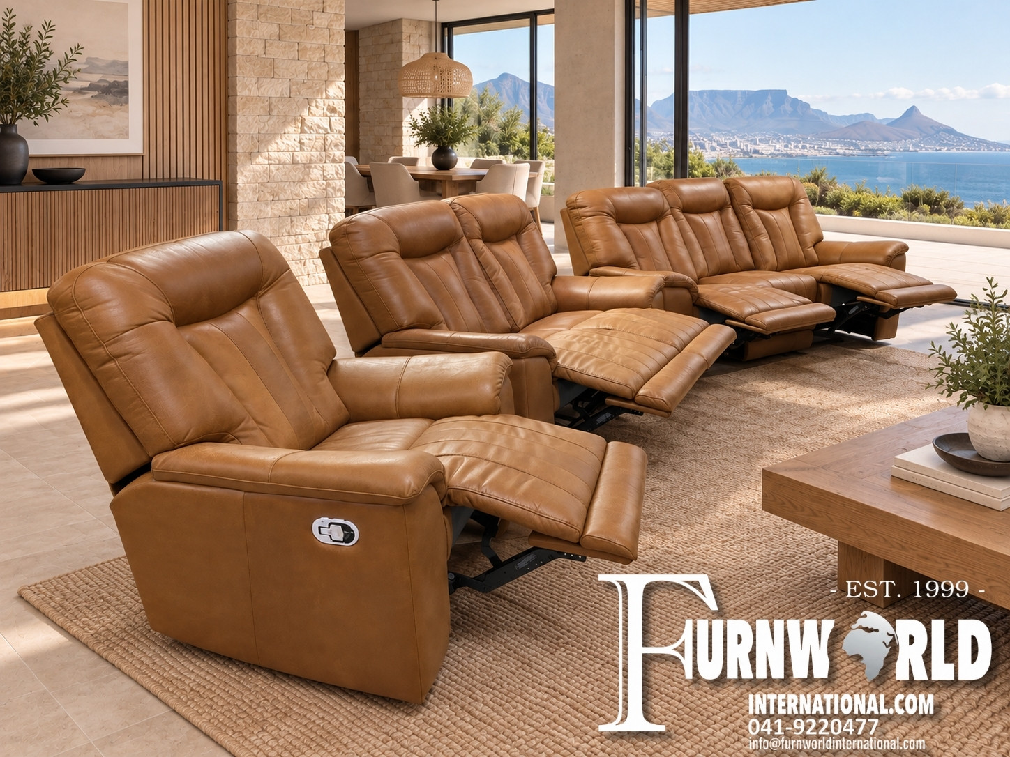 Roma Incliner 3-Piece Lounge Suite View 1