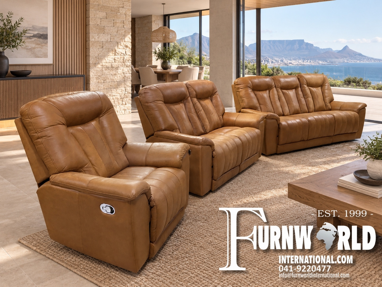 Roma Incliner 3-Piece Lounge Suite