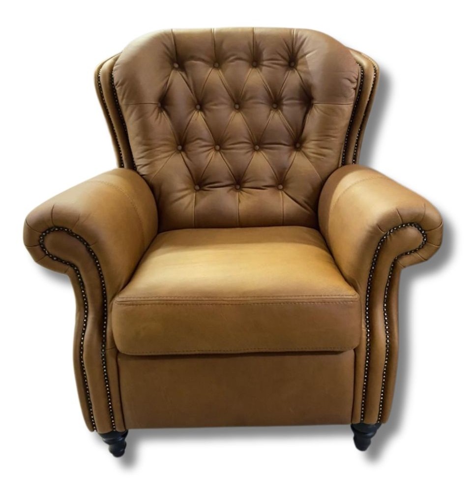 Churchill Club Chair Rustic Front View