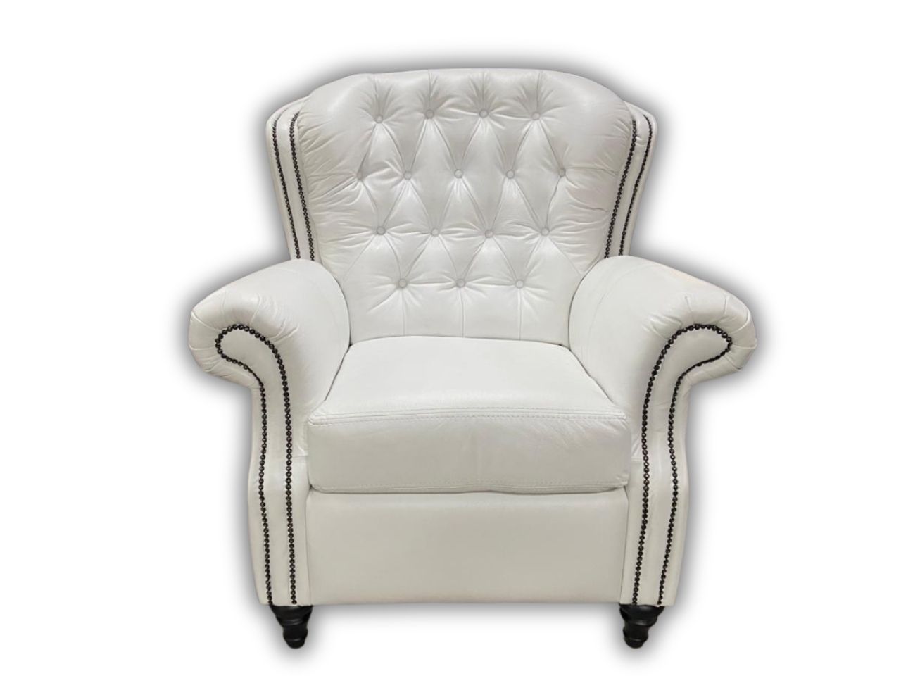 Churchill Club Chair White Front View