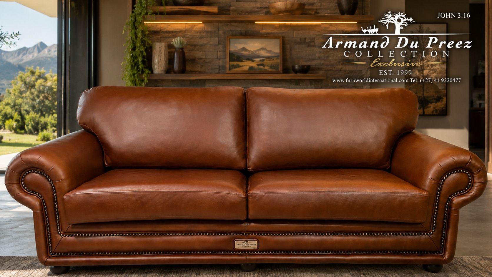 Etosha Genuine Leather Couch | Armand du Preez Collection