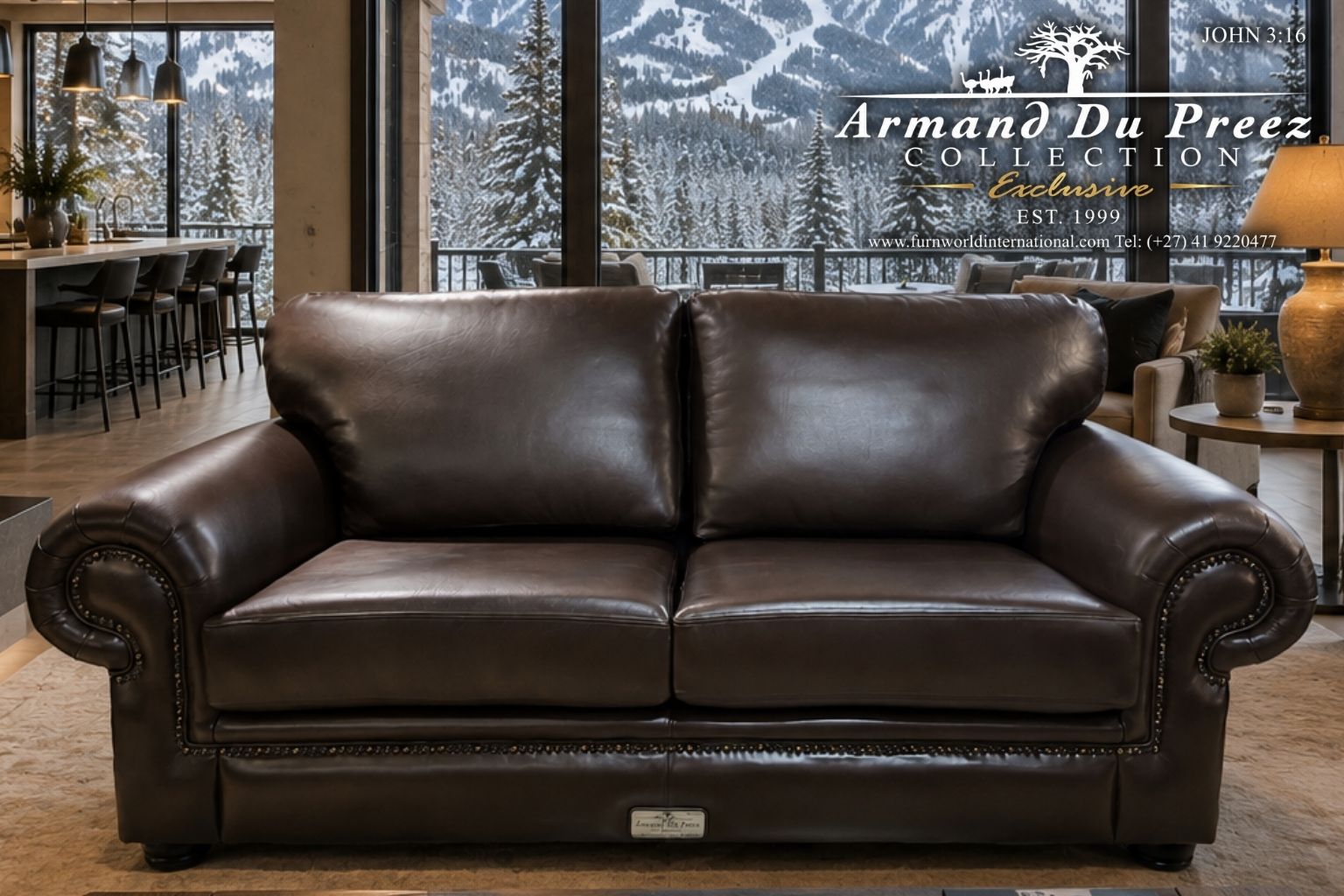 Shamwari Leather Couch - 100% A-Grade Full-Grain Genuine Leather